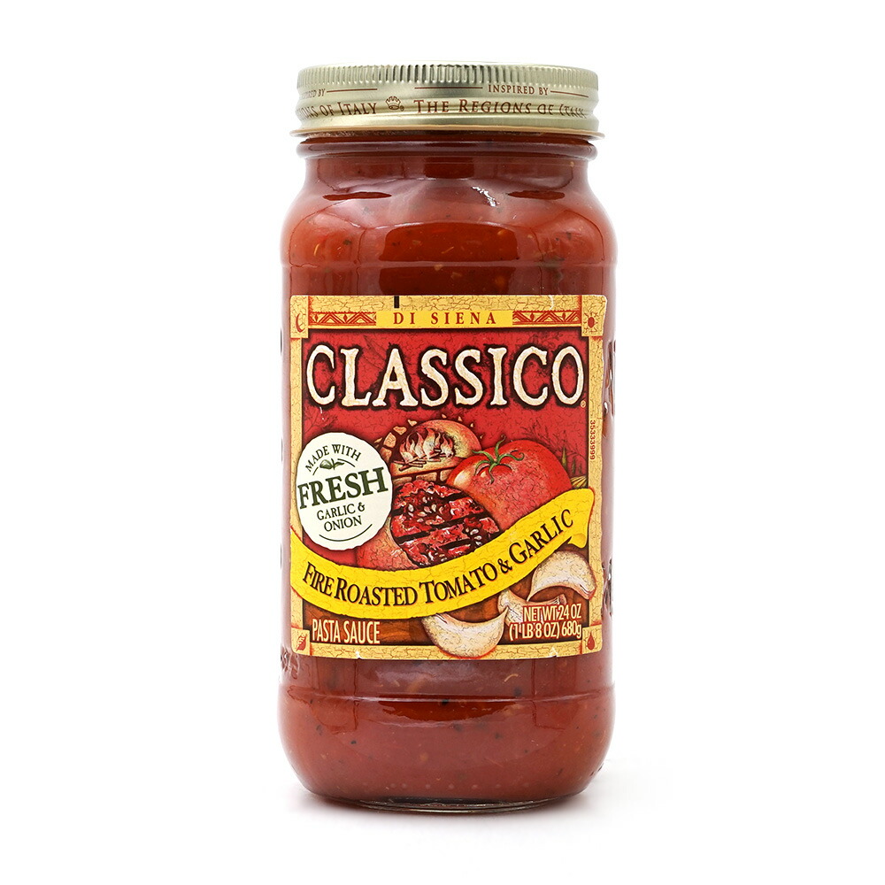 【楽天市場】【送料無料】 トマト＆ガーリックパスタソース ファイヤーロースティッド 680g クラシコ 料理 パスタ【Classico