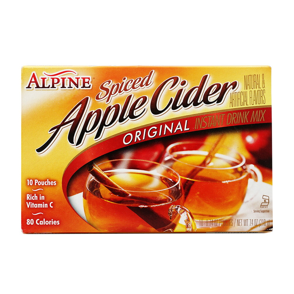 【楽天市場】【送料無料】スパイス アップルサイダー インスタント ドリンクミックス オリジナル 10個入り パウチ アルパイン 飲料 ドリンク