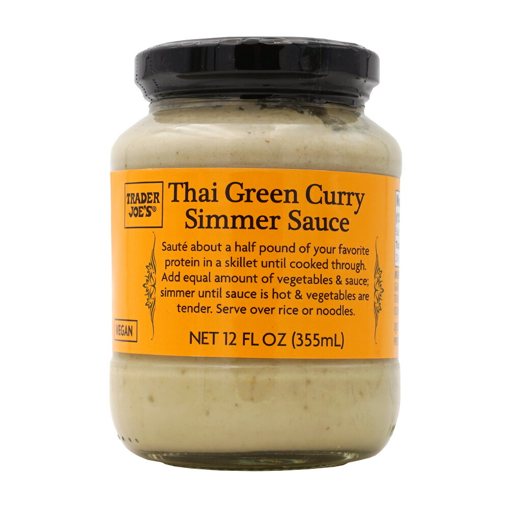 最新情報 タイ グリーンカレー シマーソース 355ml トレーダージョーズThai Green Curry Simmer Sauce, 12