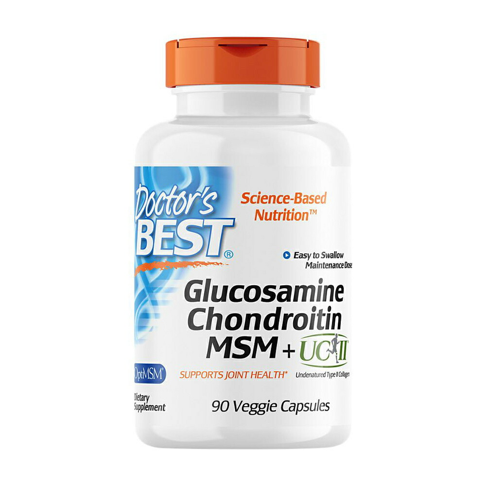 【楽天市場】【送料無料】 グルコサミン コンドロイチン MSM UCII 90粒 ベジカプセル ドクターズベスト【Doctor's BEST