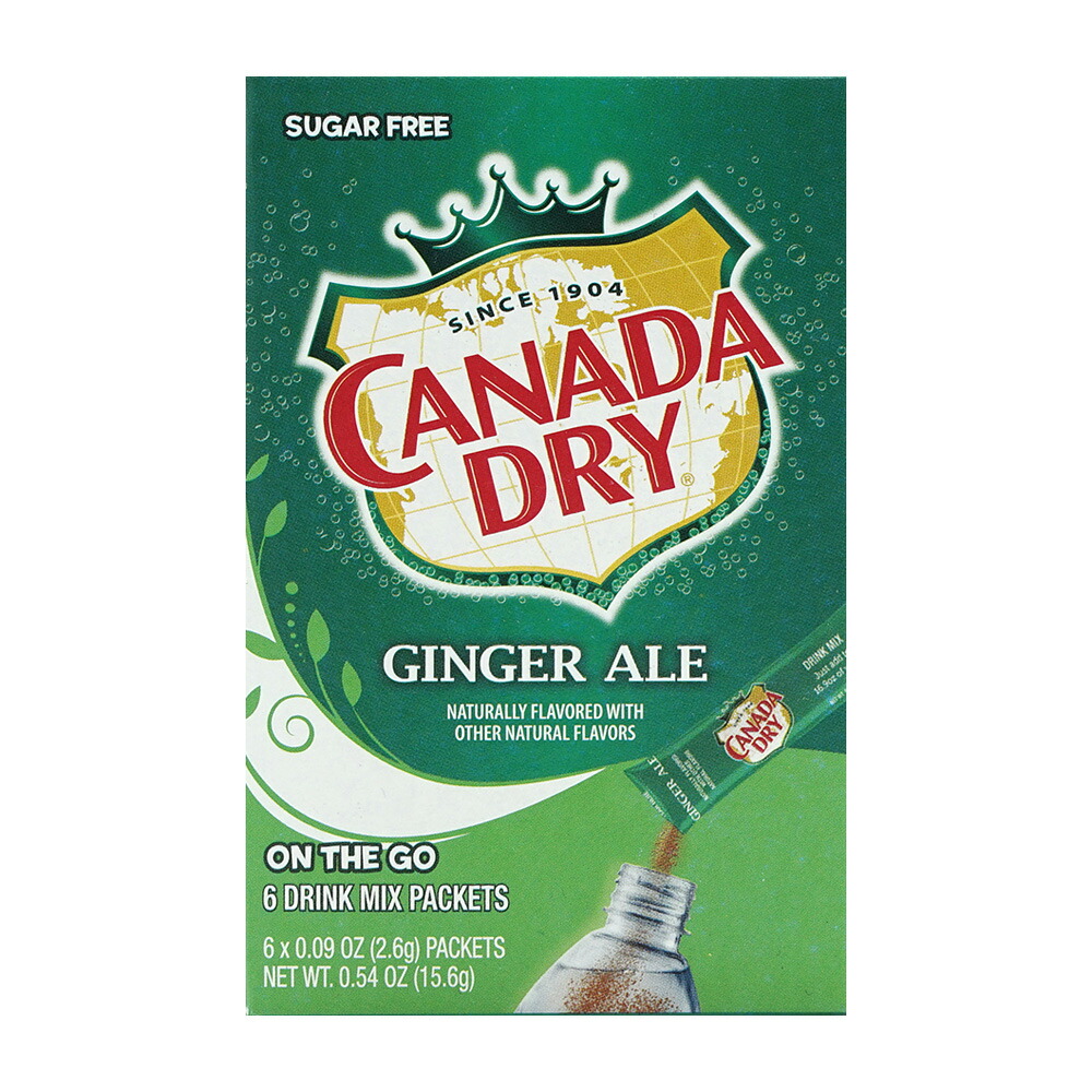 【楽天市場】【送料無料】 ジンジャエール オンザゴー ドリンクミックス 無糖 6個入り パケット カナダドライ 飲料 炭酸【Canada Dry】On the Go Drink Mix