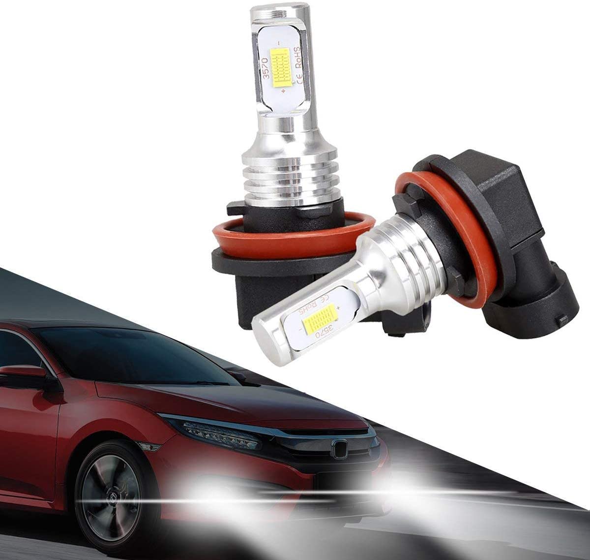 楽天市場 Suparee H8 H9 H11 H16兼用 Led フォグランプ 驚異の純正ハロゲンサイズ登場 Csp社製チップ搭載 Ledフォグ Dc12v 24v車対応 ホワイト 6000k 16w 1800lm Ledバルブ 2個セット 一年保証 ｓｕｐａｒｅｅ