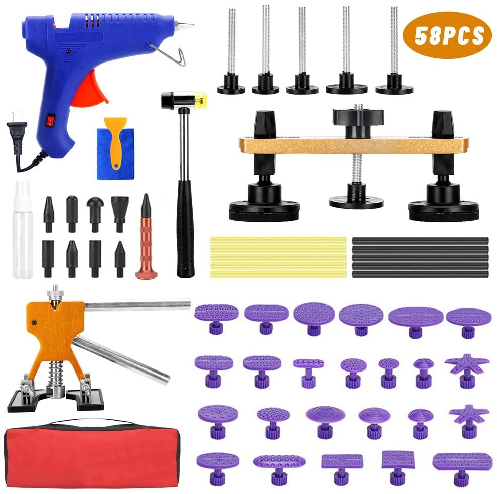 楽天市場 車凹み直し デントリペアツール デントリフター 車凹み修理工具セット バキュームリフター グルガン 無塗装 Diy修理 工具 58pcs ｓｕｐａｒｅｅ