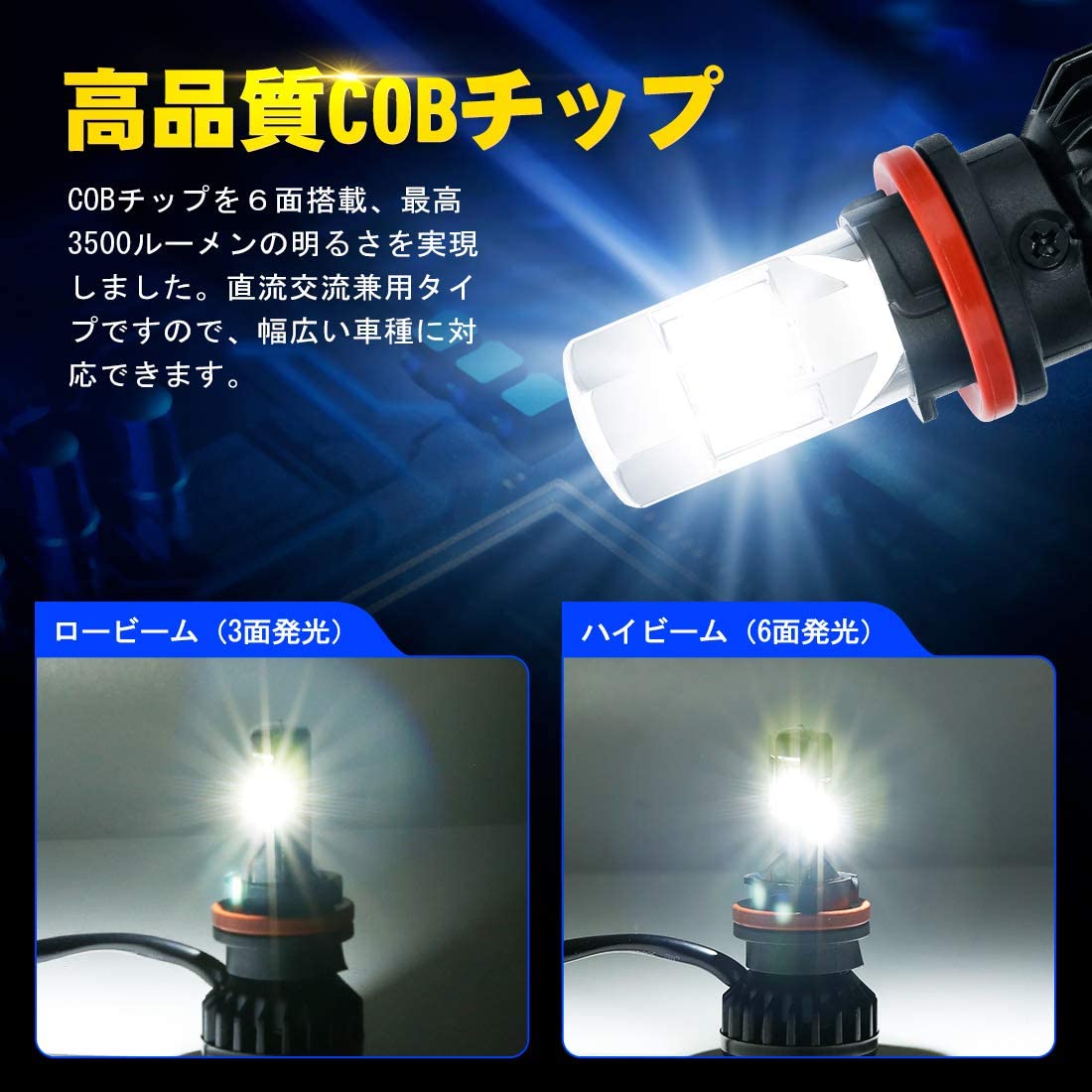 楽天市場 Suparee バイク用 Led ヘッドライト H4 Hi Lo Hs5 Bad H6 対応 6面発光 直流交流兼用 冷却ファン内臓 35w 9 18v 6000k ホワイト Ledバルブ 1個入り １年保証 日本語説明書付き ｓｕｐａｒｅｅ