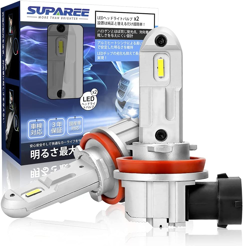 楽天市場 Suparee H8 H9 H11 H16 Led ヘッドライト 8000lm ホワイト 6500k 爆光 取付簡単 ミニサイズ 車用ledバルブ 2個入り 3年保証 ｓｕｐａｒｅｅ