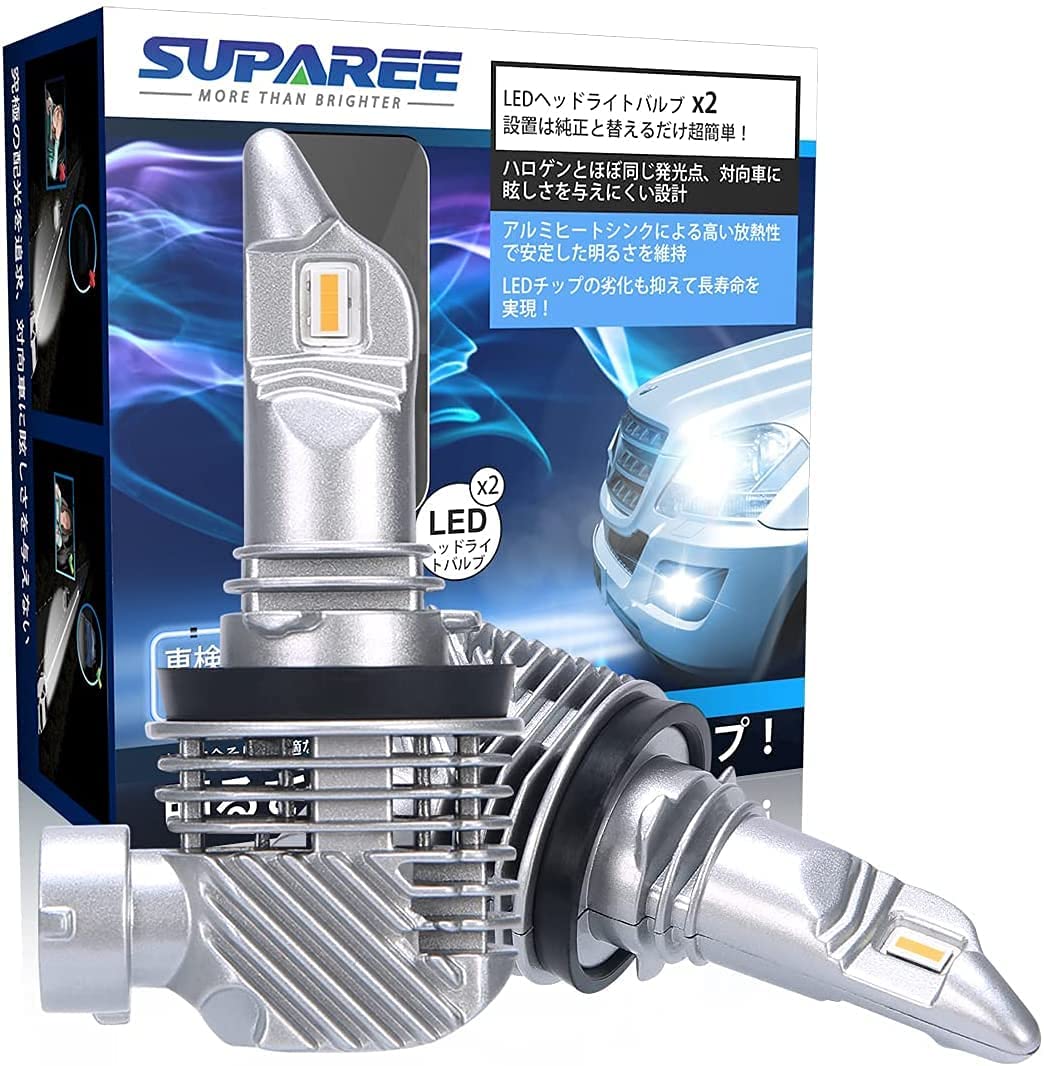 楽天市場 Suparee フォグランプ H8 H11 Led フォグ イエロー 新車検対応 100lm 40w 12v 24v車対応 ハイブリッド車 Ev車対応 黄色 3000k ファンレス ヘッドライト 爆光 Ledバルブ 2個入 3年保証 ｓｕｐａｒｅｅ