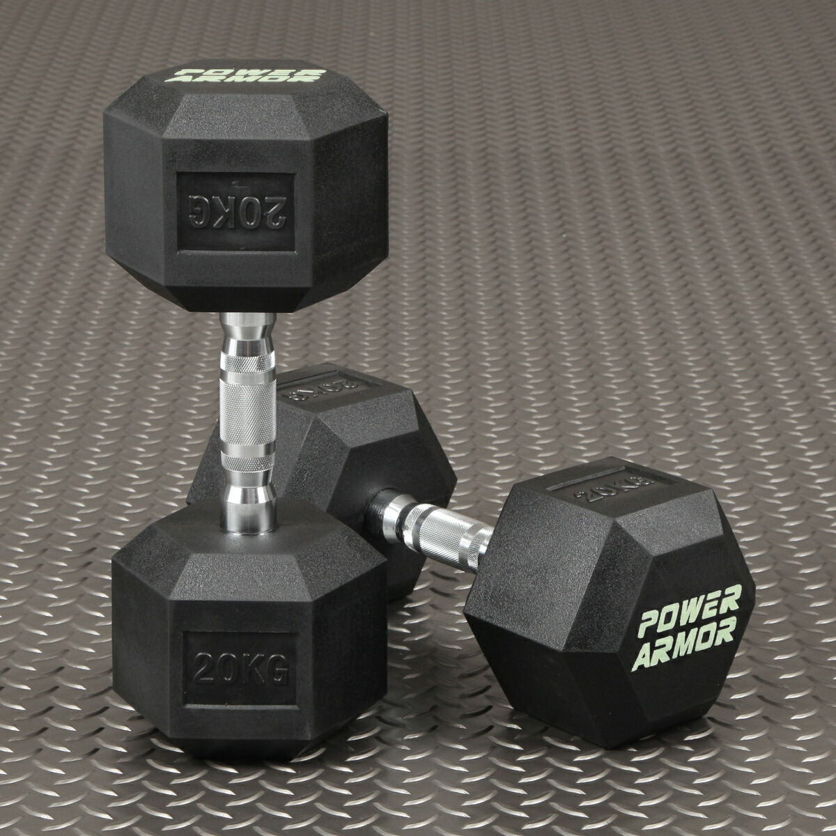 楽天市場】POWER ARMOR(パワーアーマー)ラバーHEXダンベル15KG（2本