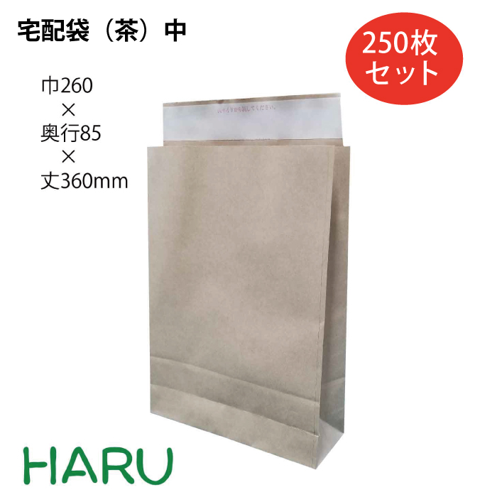 【100枚セット】コーティング 宅配袋 紙製 80サイズ ホワイト