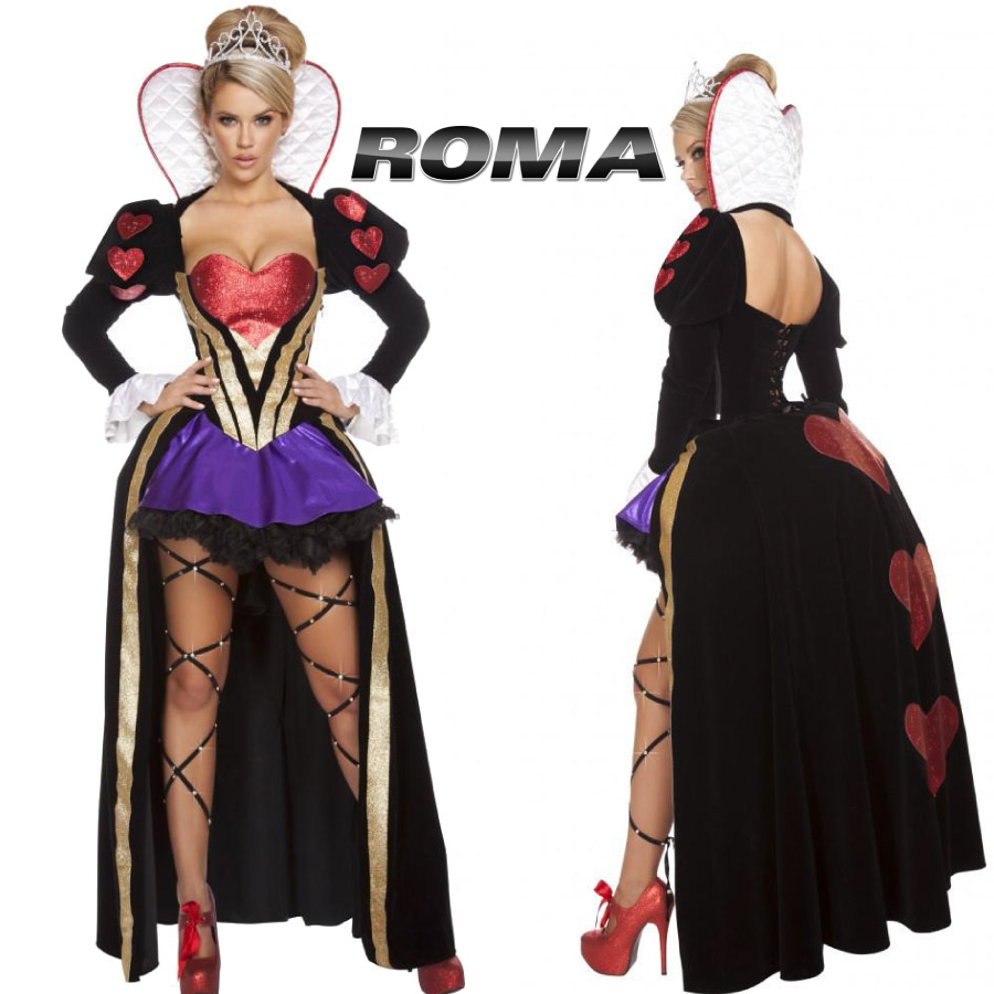 コスプレ 衣装 Roma Costume ローマ Rm 4608 ハートの女王 4点セット Of15 正規品 ふしぎの国のアリス 赤の女王 コスチューム 衣装 衣裳 仮装 コルセット ビスチェ パニエ チュチュ セクシー かわいい 大人 ファッション おしゃれ コーデ ハロウィン セレブ 海外