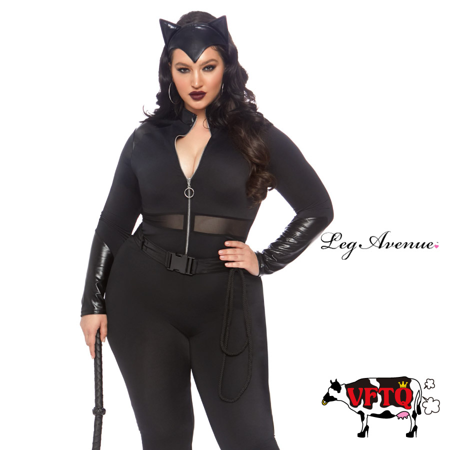 ハロウィン コスプレ 海外 ブラックキャト 大きい サイズ 衣装 衣裳 仮装 BIG SIZE 正規品 キャットウーマン コスチューム かわいい セクシー ダンス 舞台 ステージ ショー イベント パーティー XL 2L 3L 4L LEG AVENUE レッグアベニュー LA 3点セット86841X
