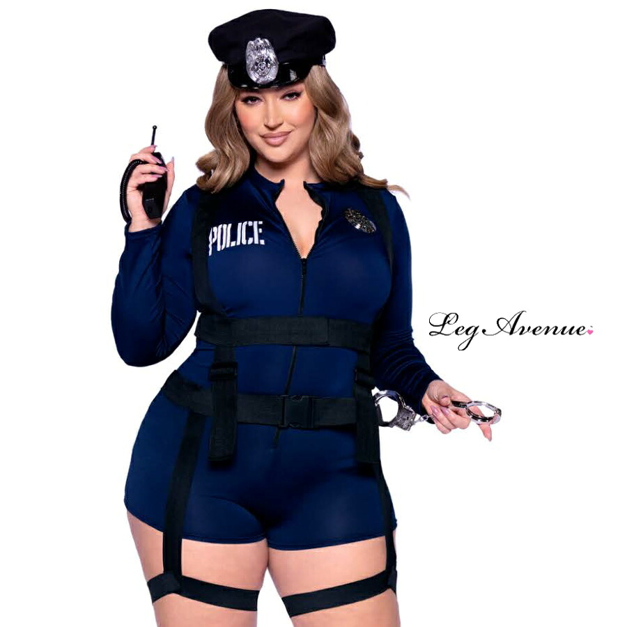 ハロウィン コスプレ 海外 大きい サイズ 衣装 LEG AVENUE レッグアベニュー コスチューム LA87135X ポリス 6点セット 正規品 ゆったり 警官 警察 制服 ボディースーツ 衣裳 かわいい セクシー ダンス 舞台 ステージ ショー クラブ イベント パーティー XL LL 2L 3L 4L|VFTQ