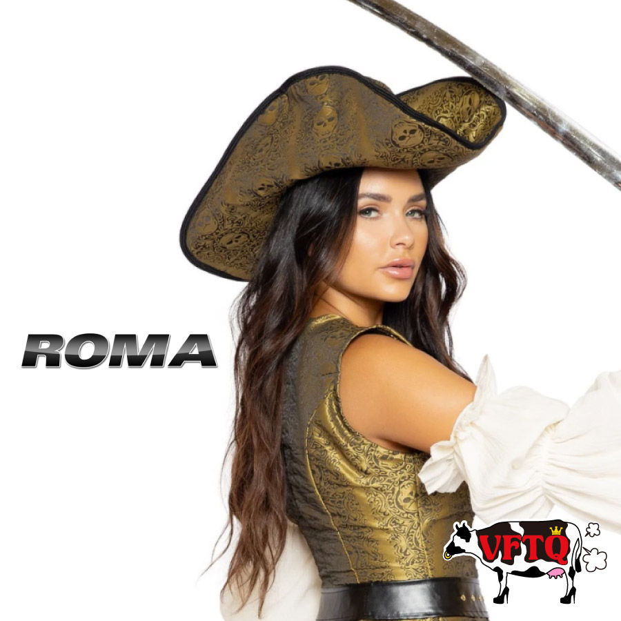 コスプレ 衣装 Roma Costume ローマ Rm4981 パイレーツ ハット 正規品 海賊 帽子 ぼうし ゴールド コスチューム 衣裳 仮装 ワンランクアップ スカル ドクロ 骸骨 アクセ かわいい セクシー ダンス 撮影 映画 舞台 ステージ ショー ハロウィン クラブ イベント