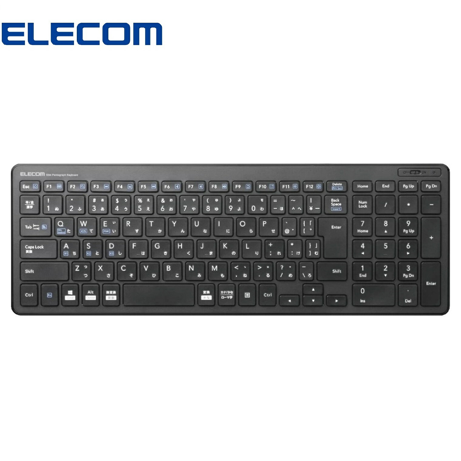【エレコム ELECOM Bluetooth コンパクトキーボード TK-FBP101BK パンタグラフ 薄型 コンパクト マルチOS対応  PS5 ブラック 楽天スーパーDEALSHOP
