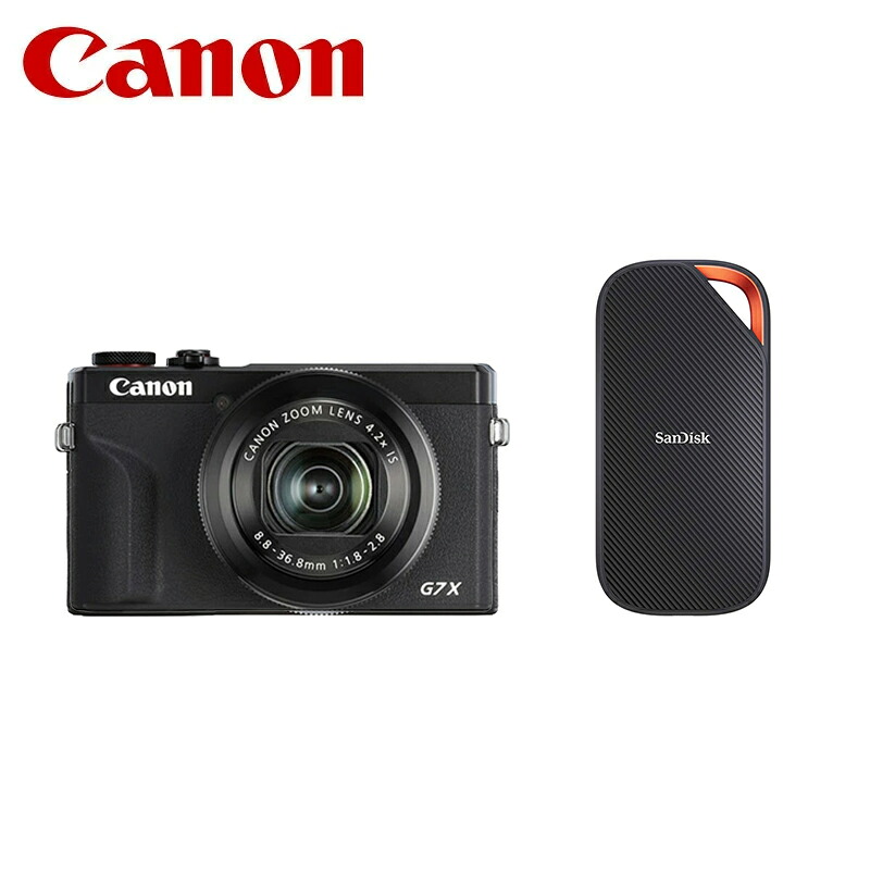 【9月1日】乐天市场 每日优惠 9 【セット商品】Canon キヤノン デジタルカメラ PowerShot G7 X Mark III + SanDisk Extreme PRO with USB4 2TB SDSSDE82-2T00-J25【おひとり様1台限り】※2026年