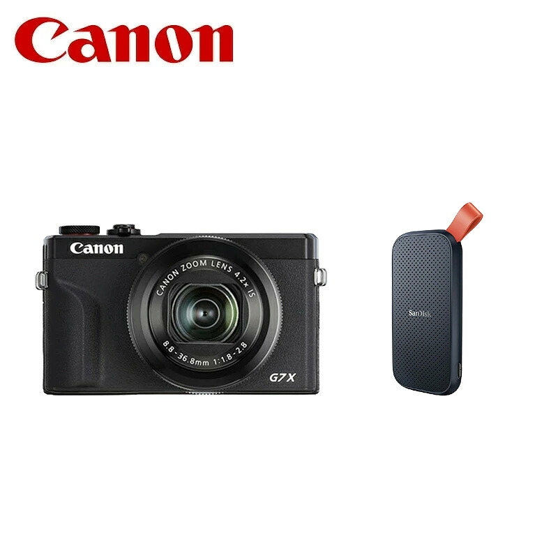 【8/31】楽天市場 毎日のお買い得 2 【セット商品】Canon PowerShot G7 X Mark III + SanDisk ポータブルSSD 2TB SDSSDE30-2T00-J27【おひとり様1台限り】※2026年10月上旬発送予定