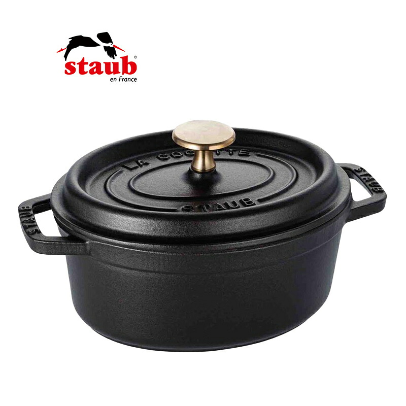 ストウブ STAUB ピコ・ココットオーバル 17cm ブラック【国内正規品】