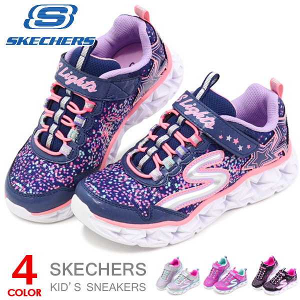 楽天市場 スケッチャーズ 光る靴 キッズ スニーカー 男の子 女の子 ジュニアシューズ ランニングシューズ Skechers l 2l 3l Super Foot