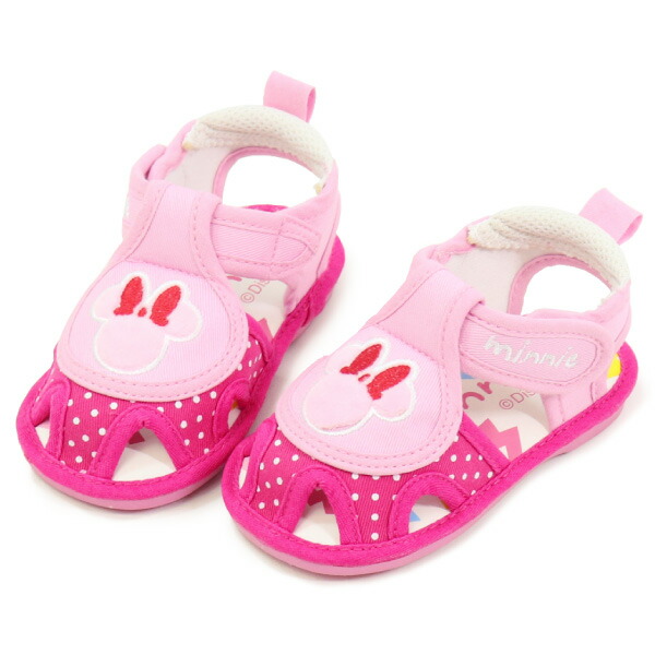 楽天市場 ミッキーマウス ベビーサンダル 笛付きサンダル キッズ ミッキー ミニー ベビー 靴 男の子 女の子 子供 笛付き ディズニー Super Foot