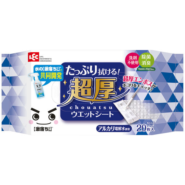 楽天市場】【4326】☆7【送料無料】【6個セット】【レック】水の激落ちくん 各社共通サイズ超厚ウェットシート20枚入×6個セット  【洗剤不使用】【除菌・消臭】※北海道・東北・信越・沖縄・離島は追加送料あり※ : 生活便利創庫スーパーキッド