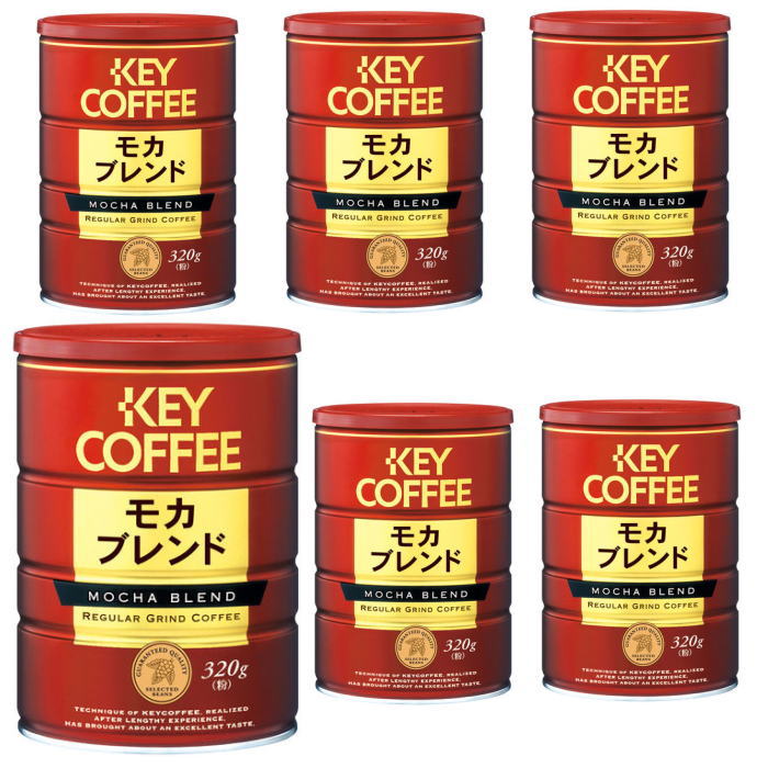 【楽天市場】【6213】キーコーヒー 缶モカブレンド 320ｇ(粉)×6個 