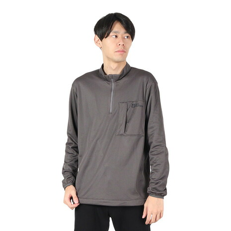 ジャックウルフスキン（JackWolfskin）（メンズ）テックフレックス ワームハーフジップ A63215-6945