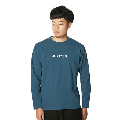 スノーピーク（snow peak）（メンズ）ロンT ソフトコットン ロゴ 長袖Tシャツ SW-24SU201 SB
