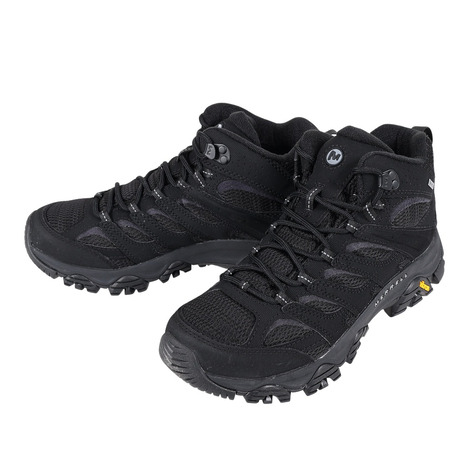 メレル（MERRELL）（メンズ）ハイキングシューズ 登山靴 山登り モアブ 3 シンセティック ミッド ゴアテックス 500249 TRIPLE BLK 防水透湿 16,170円