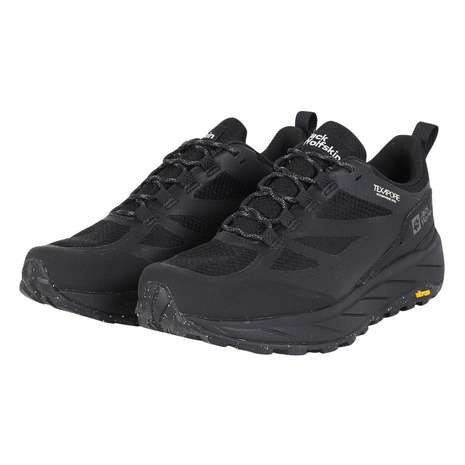 ジャックウルフスキン（JackWolfskin）（メンズ）トレッキングシューズ 登山靴 山登り テラベンチャー テキサポール ロー 4051621-6053 ブラック 防水透湿
