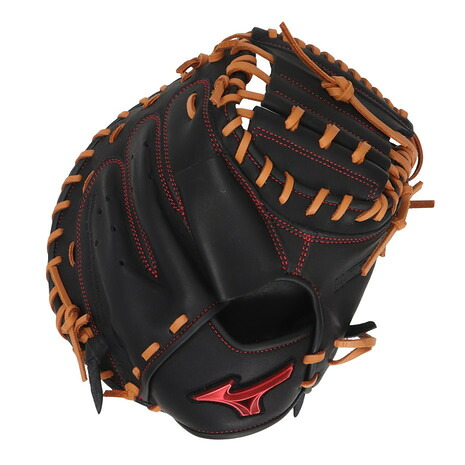 ミズノ（MIZUNO）（メンズ）軟式 グラブ 捕手用 M-R型 野球グローブ 一般 ウィルドライブ レッド 1AJCR32810 0949