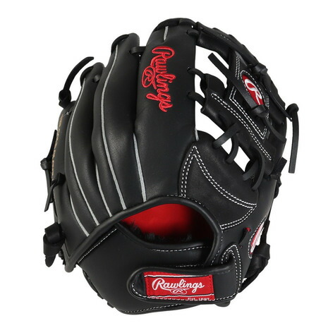 ローリングス（Rawlings）（キッズ）少年軟式用グラブ オールラウンド用 野球グローブ ジュニア グラブ シュアキャッチ BFS ブラック GJ4SCBFS-B