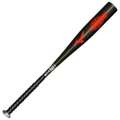 ミズノ（MIZUNO）（キッズ）少年軟式用バット 野球 ウィルドライブ レッド&times;ヒッティングナビ トップ 76cm/平均480g 1CJMY18876 62｜SuperSportsXEBIO支店