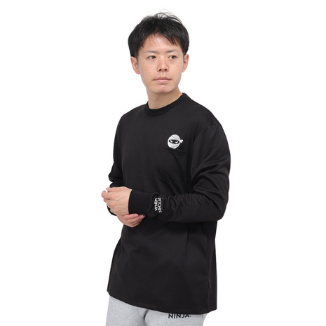 ピッチングニンジャ（PITCHING NINJA ）（メンズ）ピッチングニンジャ 野球ウェア 長袖Tシャツ OT0324FW0001-BLK