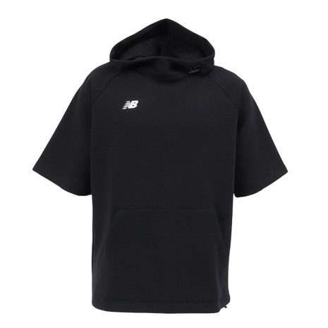 【ポイント10倍！要エントリー★4/7 00:00-4/10 01:59まで】ニューバランス（new balance）（メンズ）野球ウェア BP フリースフーディ ショートスリーブトップ MT41708BK