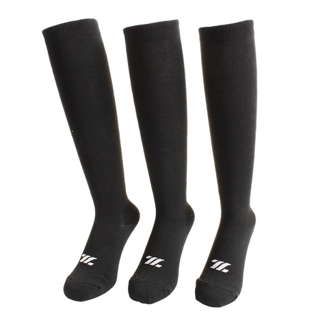 ゼット ZETT ジュニア 3足組カラーソックス 大人気新品 BLK BK03CM-1900 キッズ 【美品】