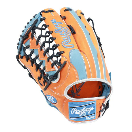 ローリングス（Rawlings）（メンズ、レディース）ソフトボール用グラブ グローブ オールラウンド用 左投用 ハイパーテックカラーズ Y719 GS6HTCY719-ORG/CB-RH