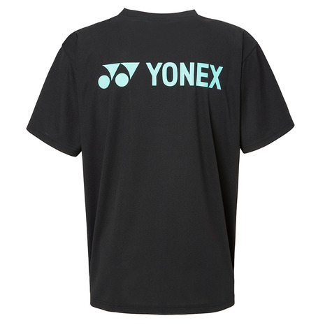 楽天市場 ヨネックス Yonex テニスウェア Tシャツ メンズ Rwx001 007 半袖 吸汗速乾 ワンポイントロゴ ブラック メンズ レディース Supersportsxebio楽天市場支店