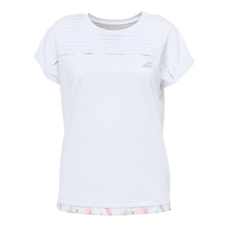 バボラ（BABOLAT）（レディース）テニスウェア CLUB ショートスリーブシャツ BWG6331C-WH