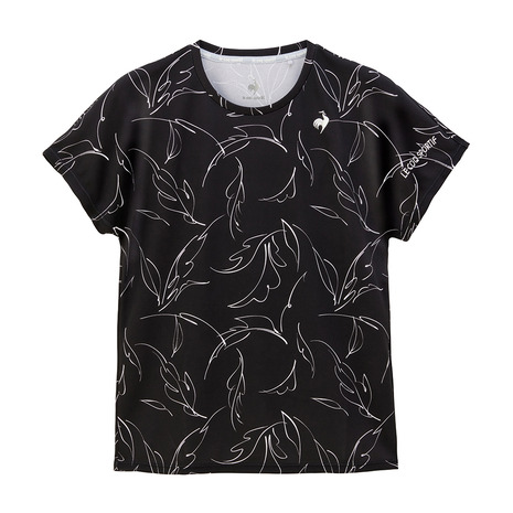 ルコックスポルティフ（lecoqsportif）（レディース）テニスウェア レディース EXcDRY D-Tecゲームシャツ QTWXJA05 BK 速乾