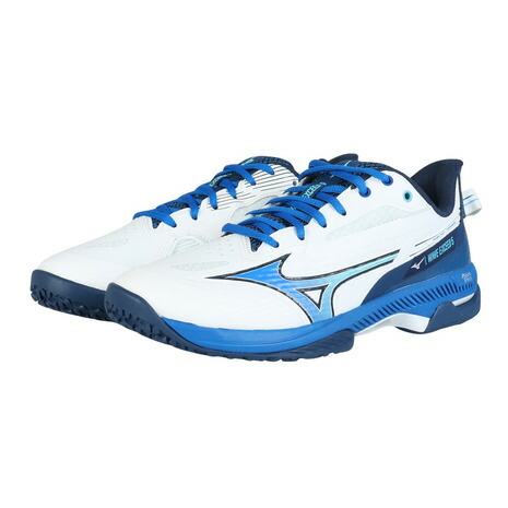 ミズノ（MIZUNO）（メンズ、レディース）クレー/砂入り人工芝コート用 テニスシューズ ウエーブエクシード5 WIDE OC 61GB231329