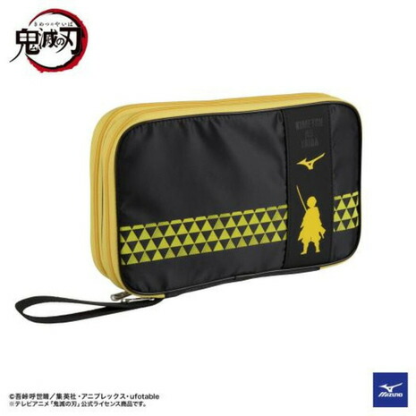 ミズノ（MIZUNO）（メンズ、レディース、キッズ）卓球 鬼滅の刃 コラボ 我妻善逸 ラケットソフトケース 2本入れ 83JD2K0254画像
