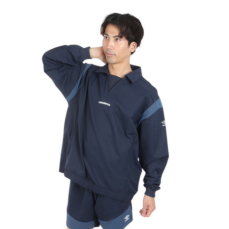アンブロ(UMBRO)(メンズ)サッカーウェア 100周年 ドリルトップス UUUXJK00 NVY|SuperSportsXEBIO支店
