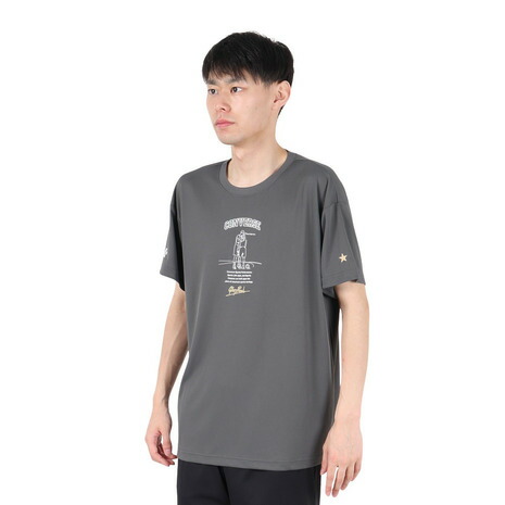 コンバース（CONVERSE）（メンズ、レディース）バスケットボールウェア ゴールドシリーズ プリントTシャツ CBG251354-1800