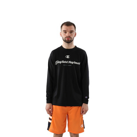 チャンピオン Champion バスケットボールウェア Practice 長袖tシャツ C3 Ub412 090 メンズ Novix Com