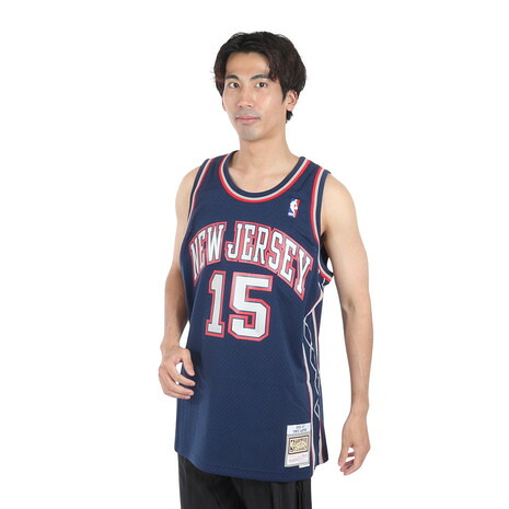 ミッチェルアンドネス（Mitchell&Ness）（メンズ）NBA スウィングマン ジャージ ニュージャージー ネッツ ヴィンス カーター SMJYAC19170-NJNNV｜SuperSportsXEBIO支店