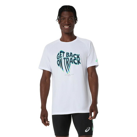 アシックス（ASICS）（メンズ）陸上ウェア トラックグラフィックTシャツ 2091A836.100