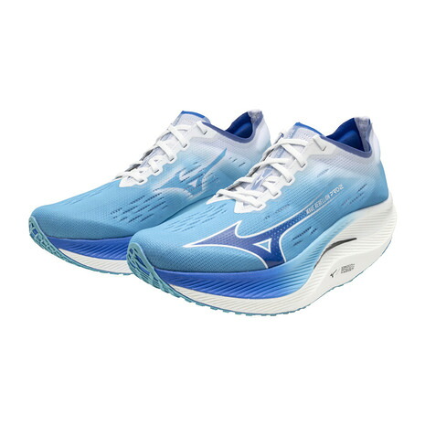 ミズノ(MIZUNO)(メンズ、レディース)ランニングシューズ ウエーブリベリオンプロ2 ブルー U1GD241751 スニーカー トレーニング 部活