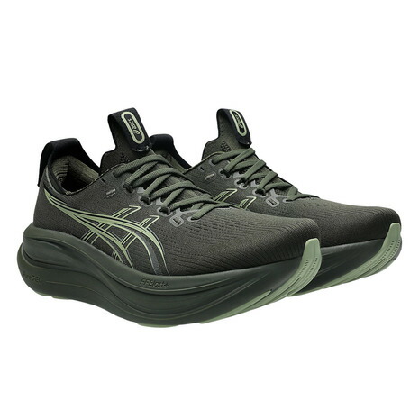 アシックス(ASICS)(メンズ)ランニングシューズ ジョギングシューズ ゲルニンバス 28 カーキ 1011C127.200 スポーツ シューズ|SuperSportsXEBIO支店