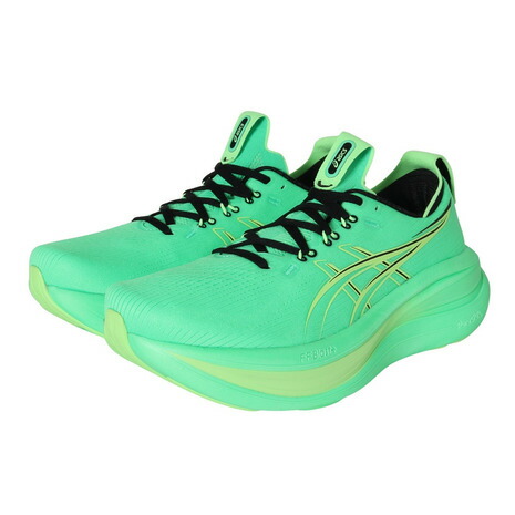【10％OFFクーポン対象！4/16まで】アシックス（ASICS）（メンズ）ランニングシューズ ジョギングシューズ ゲルニンバス 28 グリーン 1011C127.300 13,852円
