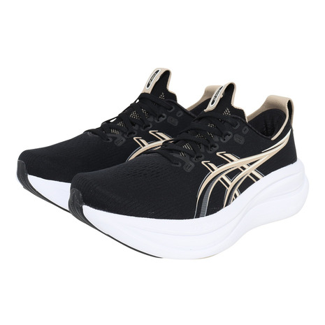 アシックス(ASICS)(メンズ)ランニングシューズ ジョギングシューズ ゲルニンバス 28 エクストラワイド ブラック グレー 1011C145.002|SuperSportsXEBIO支店