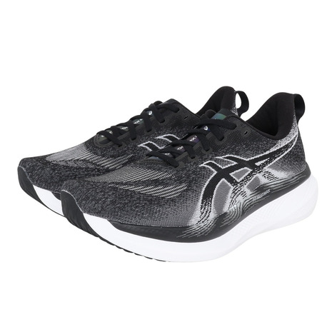 【15％OFFクーポン対象！4/21まで】アシックス（ASICS）（メンズ）ランニングシューズ ジョギングシューズ グライドライド マックス 2 ワイド ブラック ホワイト 1011C155.001